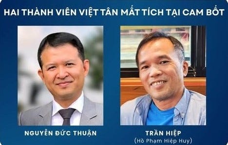 Vietnam abducts dissidents in Cambodia.