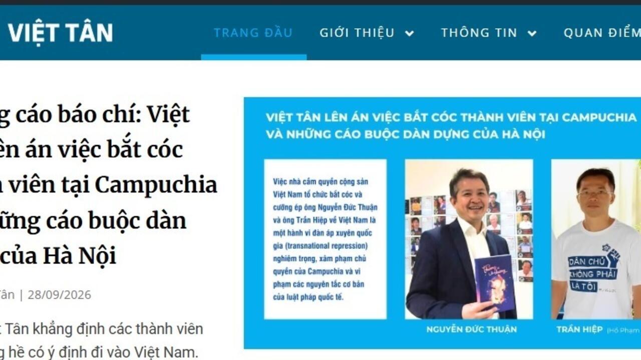 Việt Nam xác nhận bắt giữ thành viên Việt Tân mất tích tại Cam Bốt